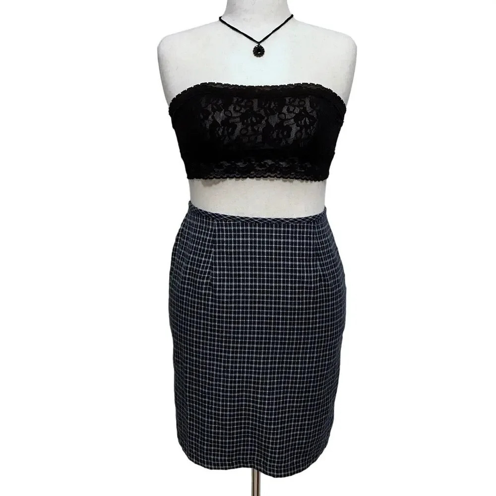 Maggie Lawrence Collection Vintage Gingham Mini Skirt Women 6 *See Description*